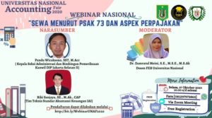 Read more about the article Webinar Nasional “Sewa Menurut PSAK 73 dan Aspek Perpajakan” (UNAS Accounting Fair 2020)