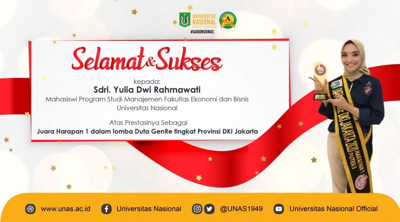 Read more about the article Prestasi Yulia Dwi Rahmawati Mahasiswi Program Studi Manajemen FEB UNAS