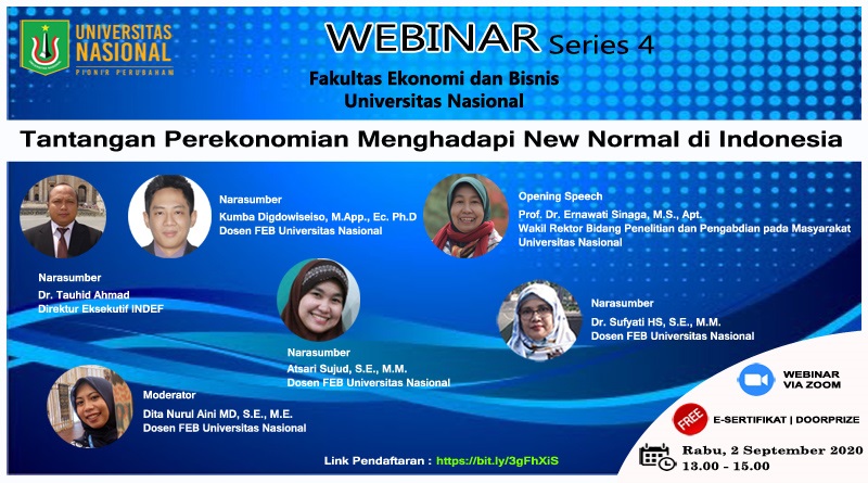 You are currently viewing Webinar Series 4 FEB: Tantangan Perekonomian Menghadapi New Normal di Indonesia
