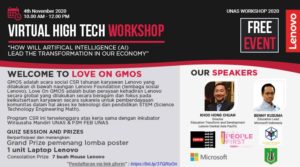 Read more about the article Virtual Tech Workshop dengan Tema “How Will Artificial Intelligence (AI) Lead the Transformation in Our Economy”