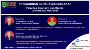 Read more about the article Dosen FEB UNAS Lakukan Pengabdian Masyarakat di SMK YAPRI Cilandak Barat