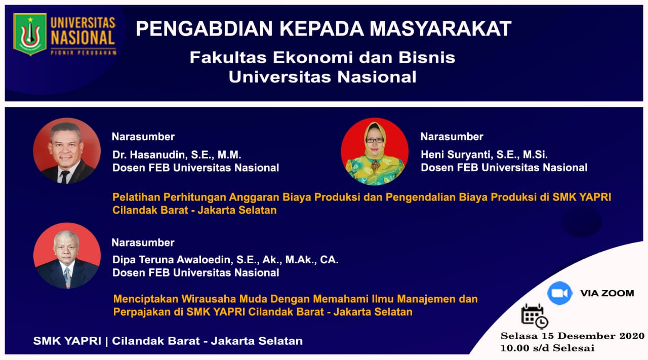 You are currently viewing Dosen FEB UNAS Lakukan Pengabdian Masyarakat di SMK YAPRI Cilandak Barat