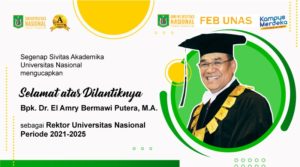 Read more about the article Selamat atas Dilantiknya Bpk. Dr. El Amry Bermawi Putera, M.A. Sebagai Rektor UNAS Periode 2021-2025