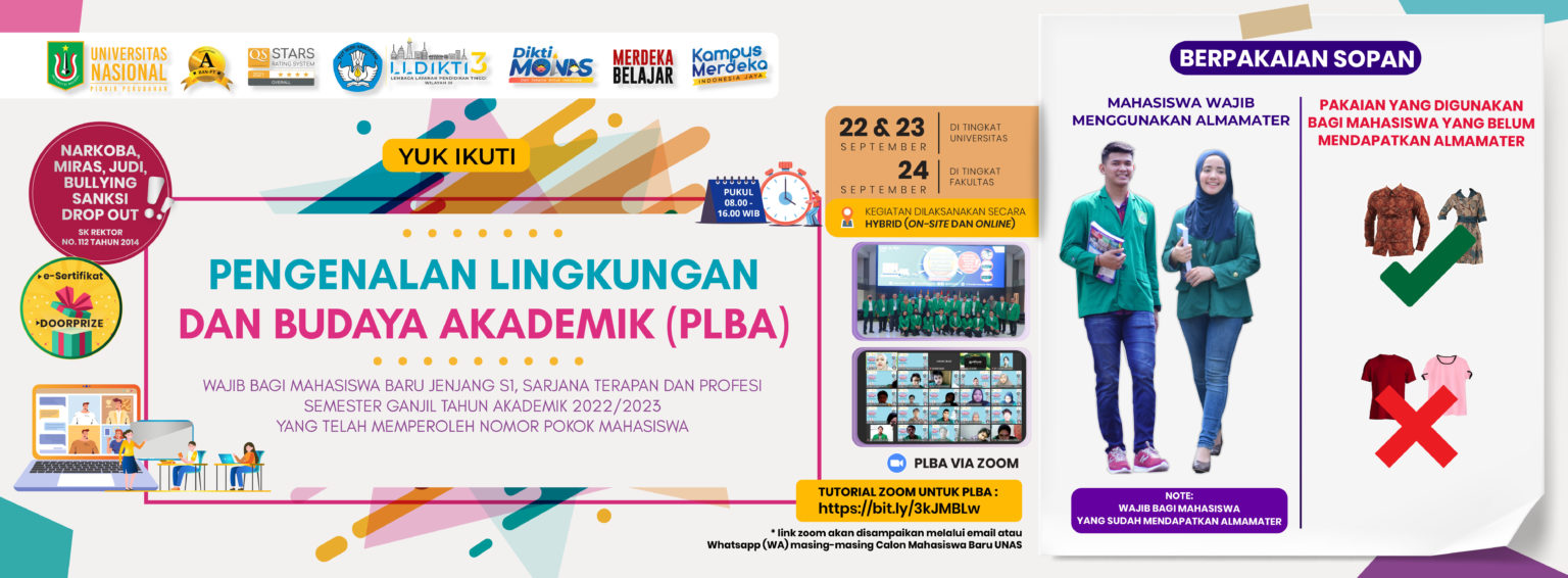 You are currently viewing Pengenalan Lingkungan dan Budaya Akademik (PLBA) Wajib Bagi Mahasiswa Baru Tahun Akademik 2022/2023