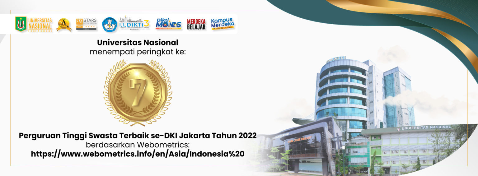 You are currently viewing Webometrics Nobatkan Universitas Nasional sebagai PTS Peringkat 7 Terbaik se-DKI Jakarta Tahun 2022