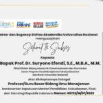 Selamat & Sukses Kepada Bapak Prof. Dr. Suryono Efendi, S.E., M.B.A., M.M. Atas ditetapkannya Sebagai Profesor/Guru Besar Bidang Ilmu Manajemen