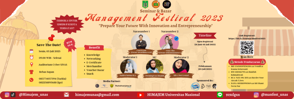 You are currently viewing Seminar dan Bazar Management Festival 2023