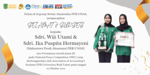 Read more about the article Selamat & Sukses Kepada Sdri. Wiji Utami & Sdri. Ika Puspita Hermayeni Atas Prestasinya