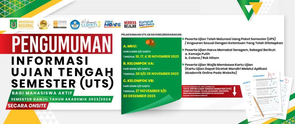 Read more about the article Pengumuman Informasi UTS Bagi Mahasiswa Aktif Semester Ganjil T.A. 2023/2024