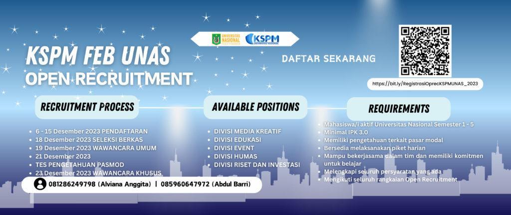 Read more about the article KSPM FEB UNAS OPEN Recruitment