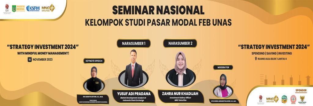 You are currently viewing SEMINAR NASIONAL bersama KSPM FEB Universitas Nasional