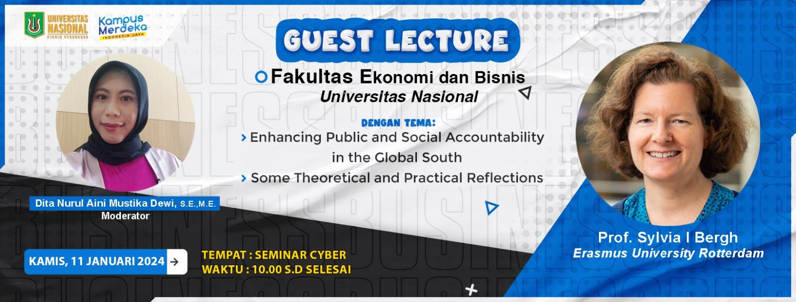 You are currently viewing Guest Lecture with Prof Sylvia I. Bergh (Erasmus University Rotterdam) titled “Enhancing Public and Social Accountability in the Global South: Some Theoretical and Practical Reflections”