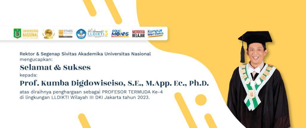 Read more about the article Selamat & Sukses Kepada Prof. Kumba Digdowiseiso, S.E., M.App. Ec., Ph.D. Sebagai Profesor Termuda di LLDIKTI Wilayah III DKI Jakarta