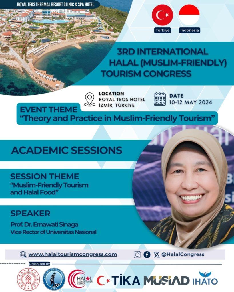 Read more about the article 3rd International Halal (Muslim-Friendly) Tourism Congress 10-12 Mei 2024, Teos Thermal Resort, Turki