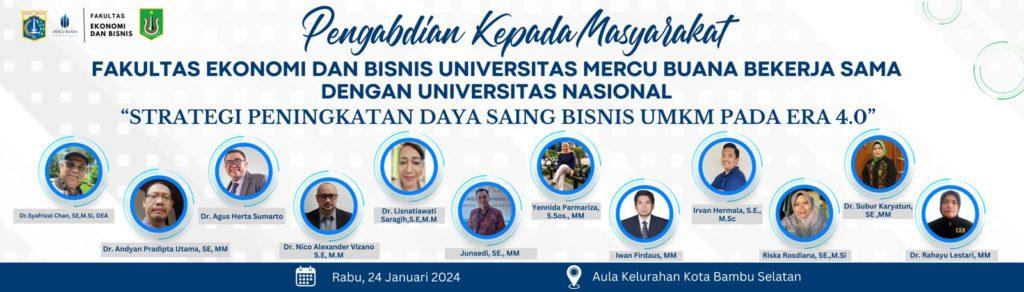 Ikuti PKM Bidang Manajemen, Dosen FEB Unas Berkolaborasi dengan Dosen FEB Mercu Buana