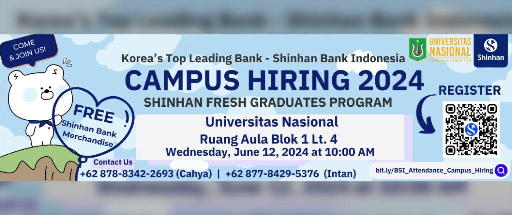 You are currently viewing Campus Hiring 2024 “Shinhan Fresh Graduates Program”