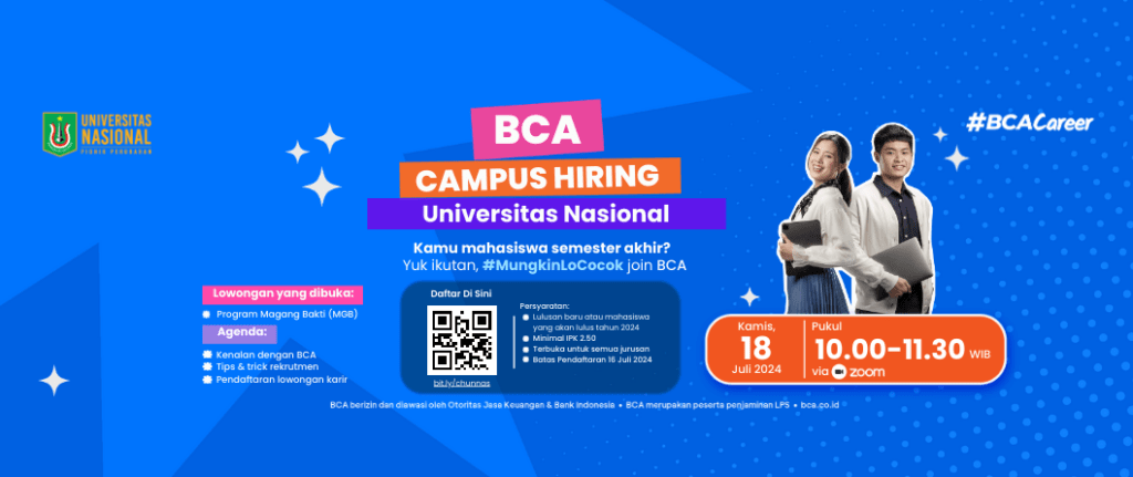 You are currently viewing BCA Career goes to Universitas Nasional !