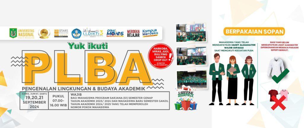 You are currently viewing Yuk ikuti PLBA (Pengenalan Lingkungan & Budaya Akademik) Mahasiswa Sarjana (S1) Semester Genap Tahun Akademik 2023/2024 dan Mahasiswa Baru Semester Ganjil Tahun Akademik 2024/2025