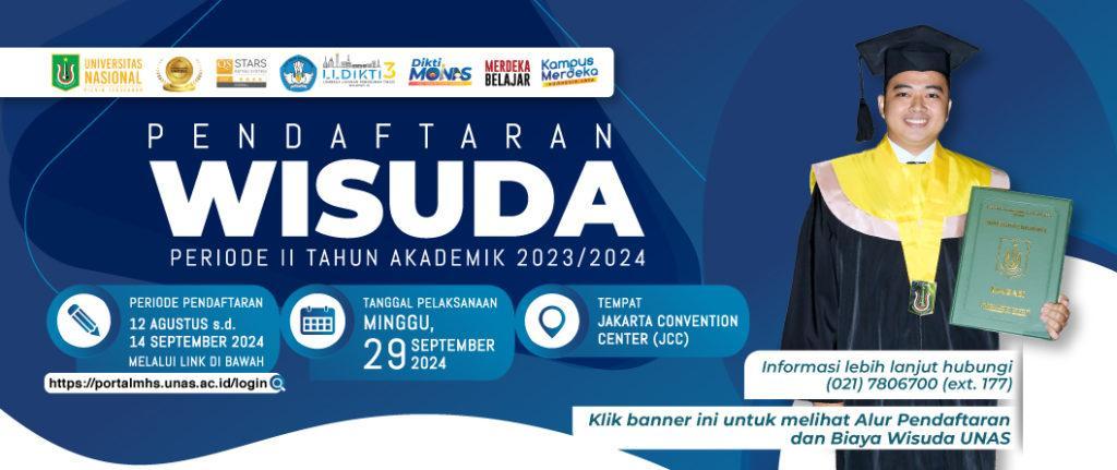 You are currently viewing Pendaftaran Wisuda UNAS Periode 2 Tahun Akademik 2023/2024