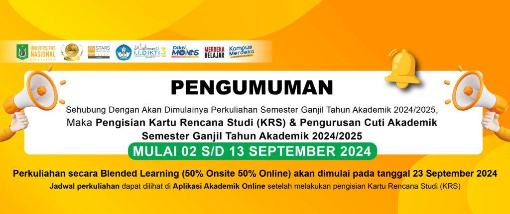 You are currently viewing Pengisian Kartu Rencana Studi (KRS) & Pengurusan Cuti Akademik Semester Ganjil Tahun Akademik 2024/2025