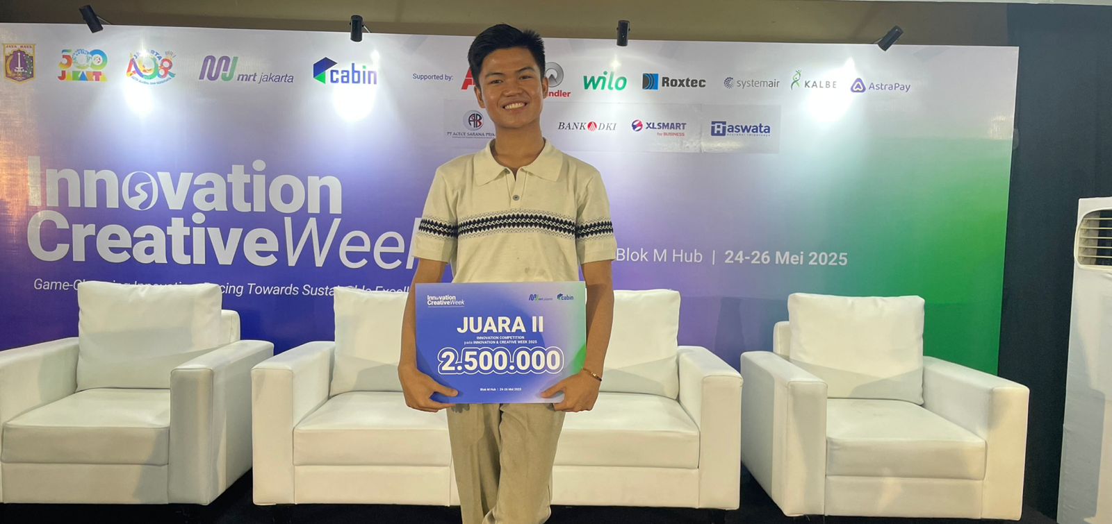 Read more about the article Angkat Isu Lingkungan, Mahasiswa FEB UNAS Raih Juara di Innovation & Creative Week 2025 MRT Jakarta