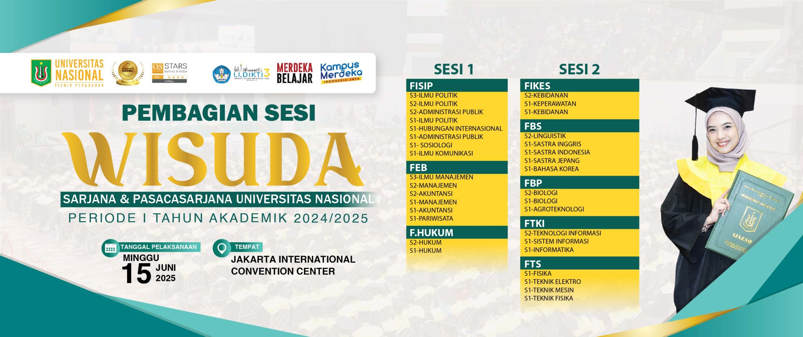 You are currently viewing Info Sesi Wisuda UNAS Periode I Tahun Akademik 2024/2025