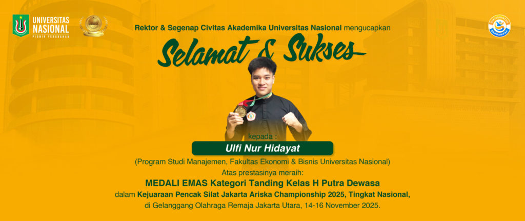 Selamat dan Sukses Kepada Ulfi Nur Hidayat Mahasiswa Prodi Manajemen, FEB UNAS atas Prestasinya