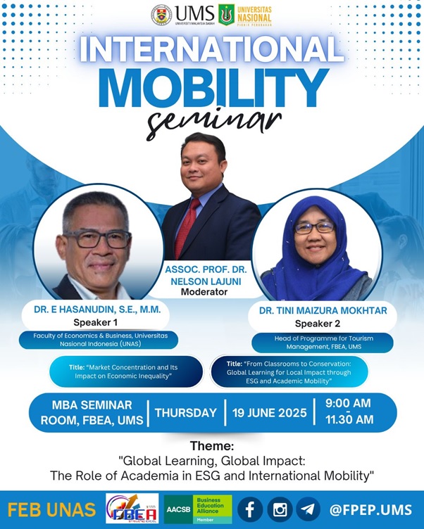 Read more about the article Dosen Doktor Ilmu Manajemen FEB UNAS Menjadi Pembicara Utama di International Mobility Seminar Universiti Malaysia Sabah