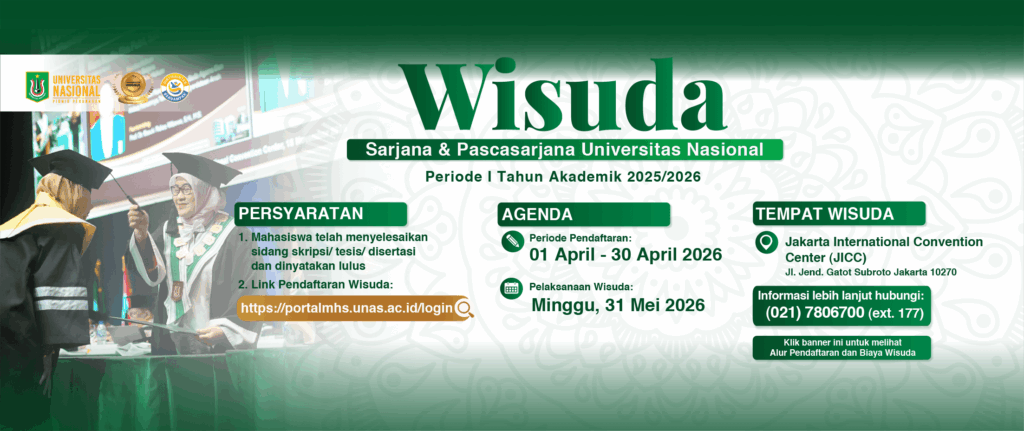 Pendaftaran Wisuda UNAS Periode 1 Tahun Akademik 2025/2026