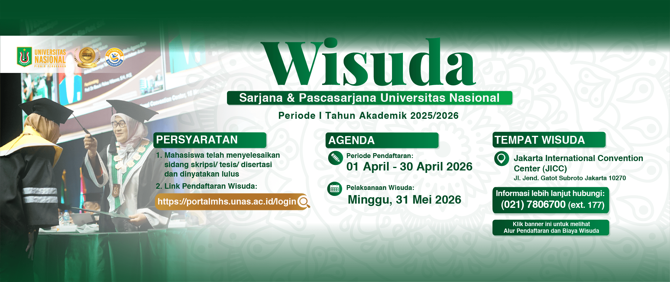 You are currently viewing Pendaftaran Wisuda UNAS Periode 1 Tahun Akademik 2025/2026
